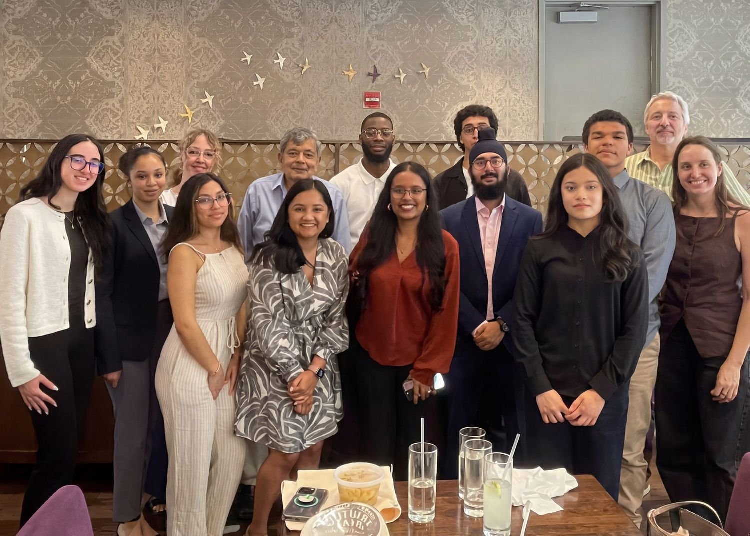 Scholarship recipients and the Shah family, 2025